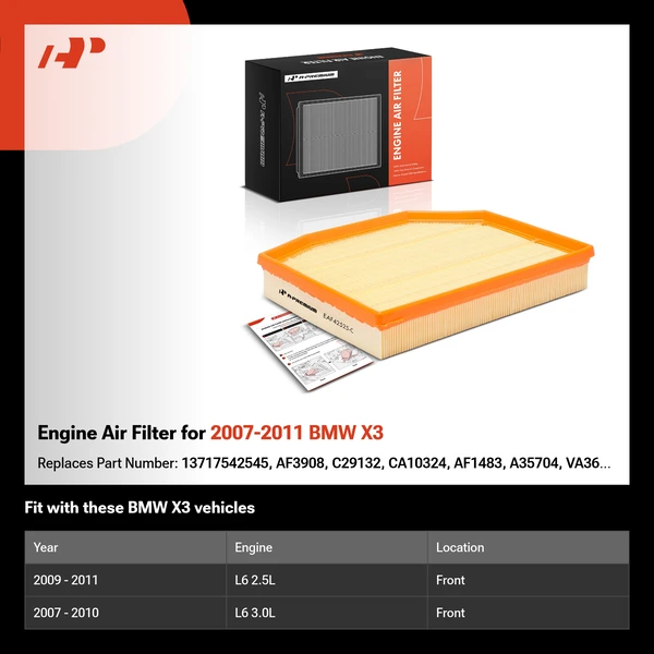 Engine Air Filter for 2007-2011 BMW X3