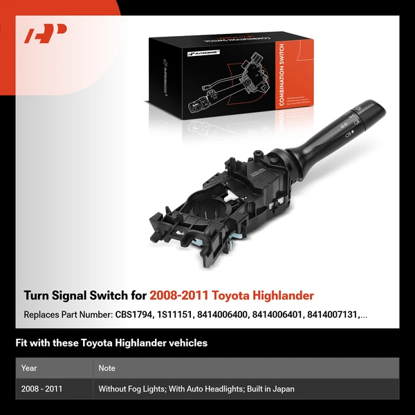 Turn Signal Switch for 2008-2011 Toyota Highlander