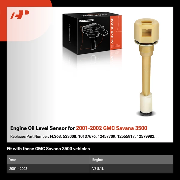 Engine Oil Level Sensor for 2001-2002 GMC Savana 3500