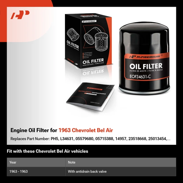 Engine Oil Filter for 1963 Chevrolet Bel Air