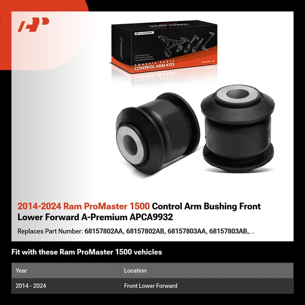 2014-2024 Ram ProMaster 1500 Control Arm Bushing Front Lower Forward A-Premium APCA9932