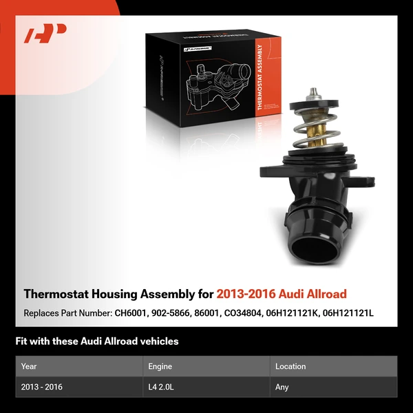 Thermostat Housing Assembly for 2013-2016 Audi Allroad
