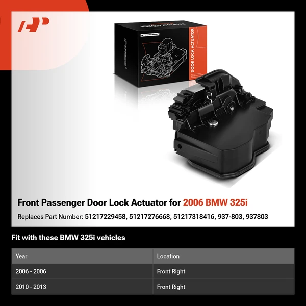 Front Passenger Door Lock Actuator for 2006 BMW 325i