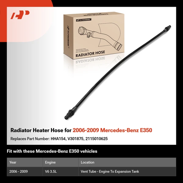Radiator Heater Hose for 2006-2009 Mercedes-Benz E350