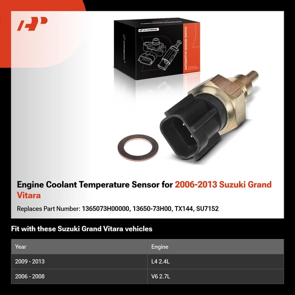 Engine Coolant Temperature Sensor for 2006-2013 Suzuki Grand Vitara