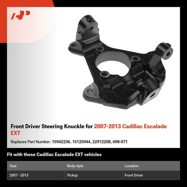 Front Driver Steering Knuckle for 2007-2013 Cadillac Escalade EXT