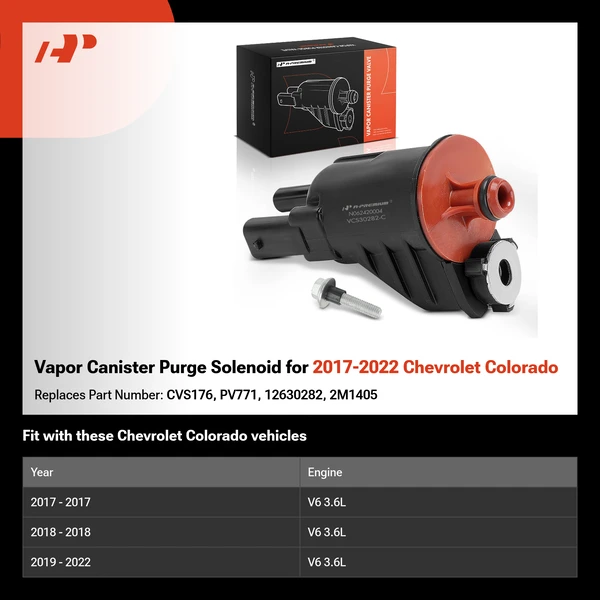Vapor Canister Purge Solenoid for 2017-2022 Chevrolet Colorado