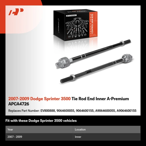 2007-2009 Dodge Sprinter 3500 Tie Rod End Inner A-Premium APCA4726