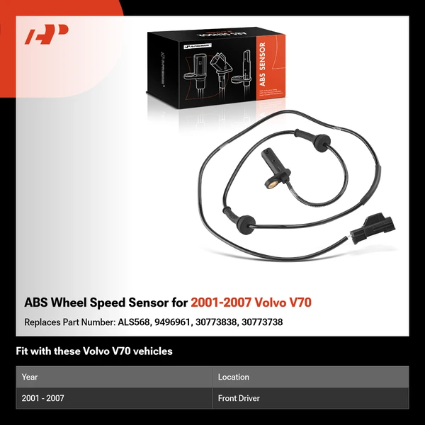 ABS Wheel Speed Sensor for 2001-2007 Volvo V70
