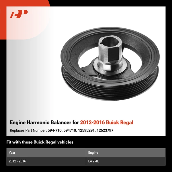 Engine Harmonic Balancer for 2012-2016 Buick Regal