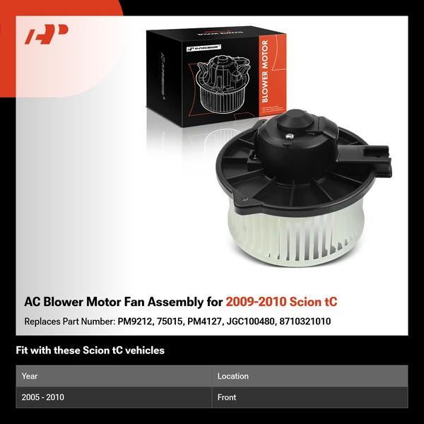 AC Blower Motor Fan Assembly for 2009-2010 Scion tC