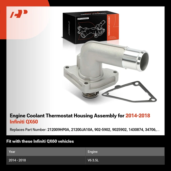 Engine Coolant Thermostat Housing Assembly for 2014-2018 Infiniti QX60