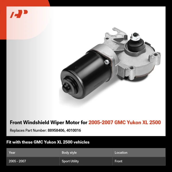 Front Windshield Wiper Motor for 2005-2007 GMC Yukon XL 2500