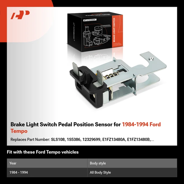 Brake Light Switch Pedal Position Sensor for 1984-1994 Ford Tempo