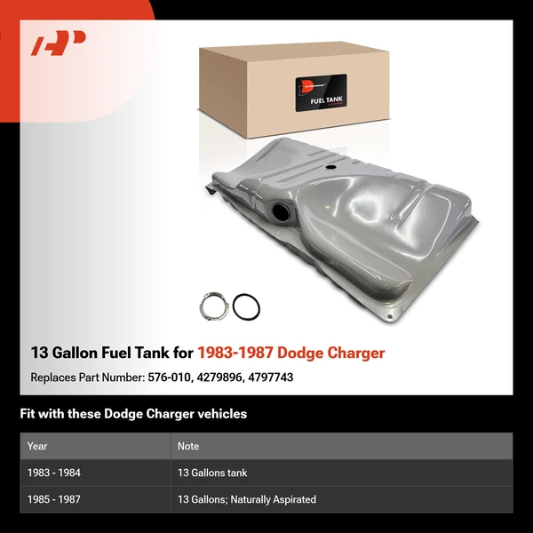 13 Gallon Fuel Tank for 1983-1987 Dodge Charger