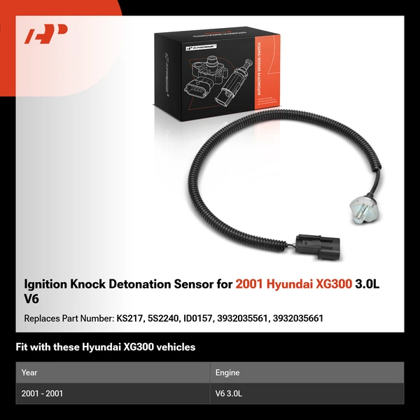 Ignition Knock Detonation Sensor for 2001 Hyundai XG300 3.0L V6