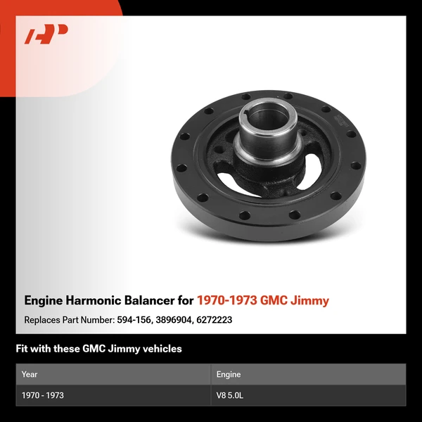 Engine Harmonic Balancer for 1970-1973 GMC Jimmy