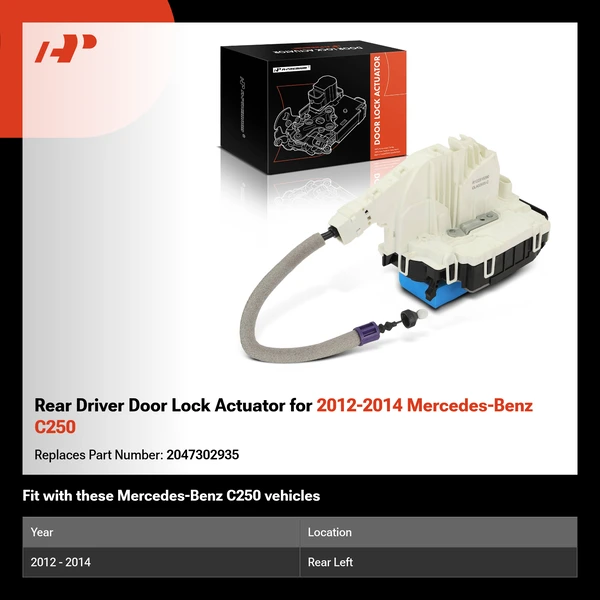 Rear Driver Door Lock Actuator for 2012-2014 Mercedes-Benz C250