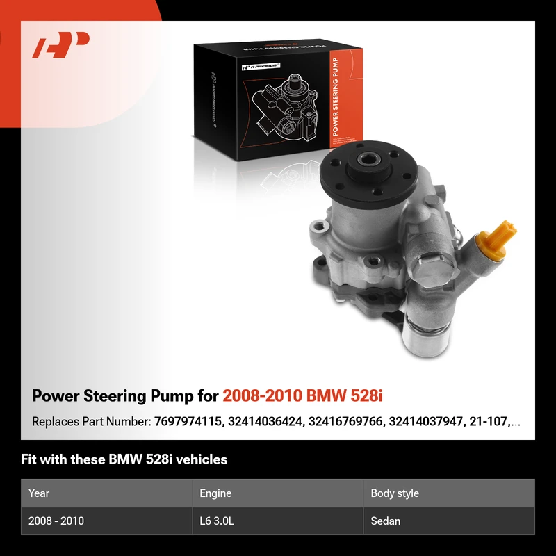 Power Steering Pump for 2008-2010 BMW 528i