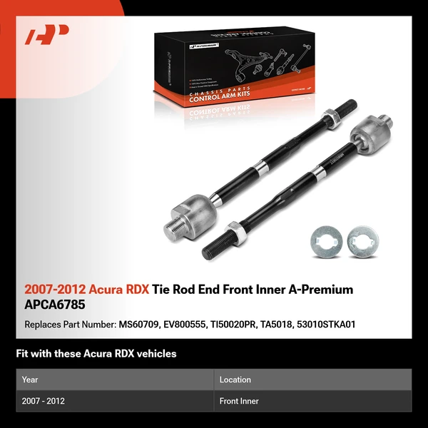 2007-2012 Acura RDX Tie Rod End Front Inner A-Premium APCA6785