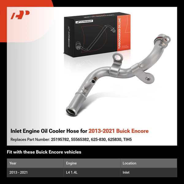 Inlet Engine Oil Cooler Hose for 2013-2021 Buick Encore