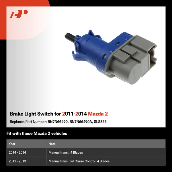 Brake Light Switch for 2011-2014 Mazda 2