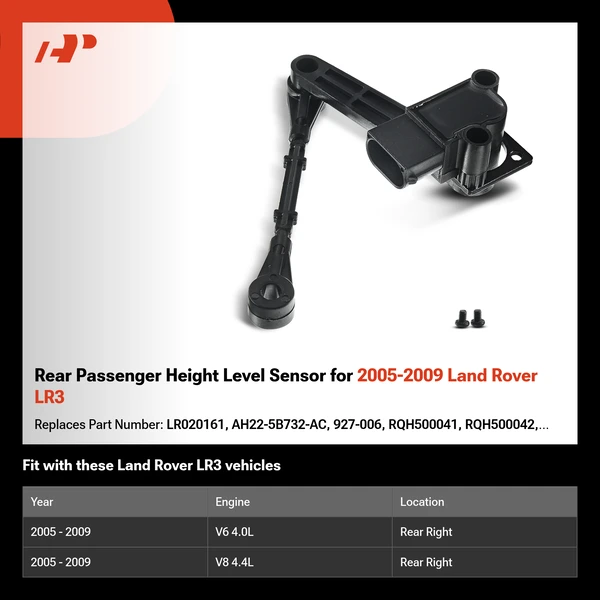 Rear Passenger Height Level Sensor for 2005-2009 Land Rover LR3