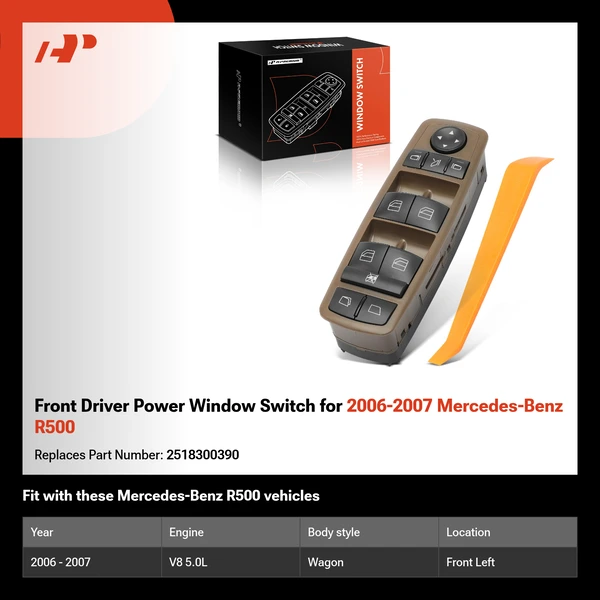 Front Driver Power Window Switch for 2006-2007 Mercedes-Benz R500