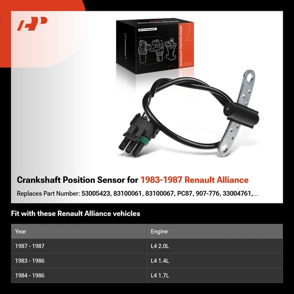 Crankshaft Position Sensor for 1983-1987 Renault Alliance