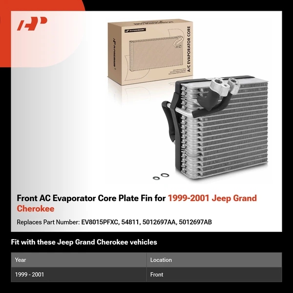 Front AC Evaporator Core Plate Fin for 1999-2001 Jeep Grand Cherokee