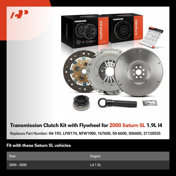Transmission Clutch Kit with Flywheel for 2000 Saturn SL 1.9L l4