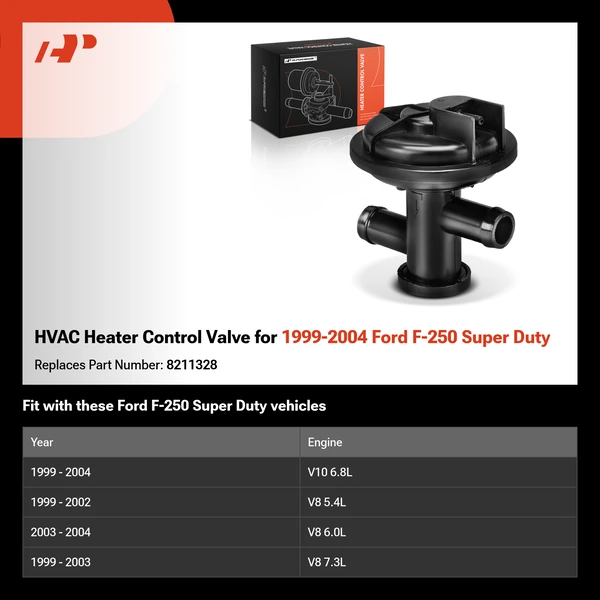 HVAC Heater Control Valve for 1999-2004 Ford F-250 Super Duty
