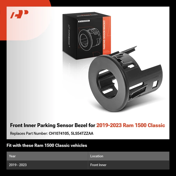 Front Inner Parking Sensor Bezel for 2019-2023 Ram 1500 Classic