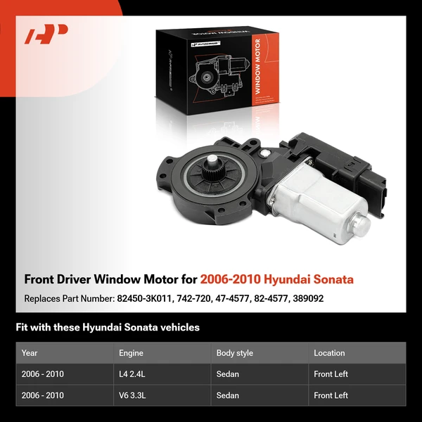 Front Driver Window Motor for 2006-2010 Hyundai Sonata