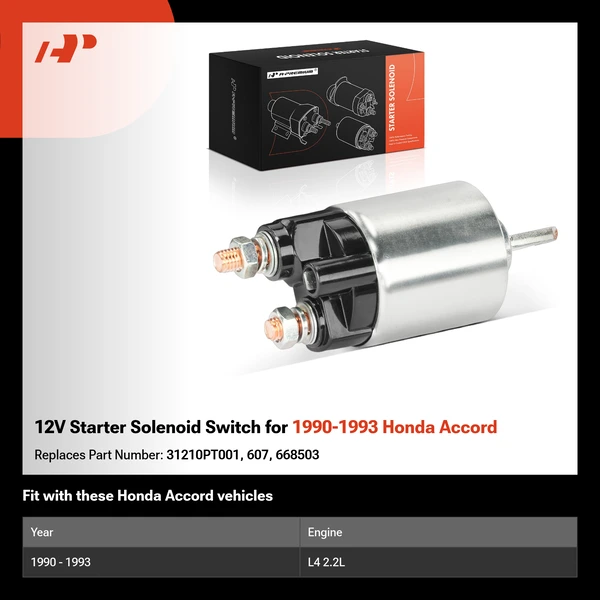 12V Starter Solenoid Switch for 1990-1993 Honda Accord