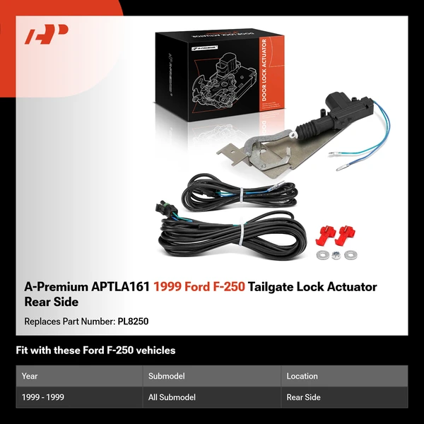 A-Premium APTLA161 1999 Ford F-250 Tailgate Lock Actuator Rear Side