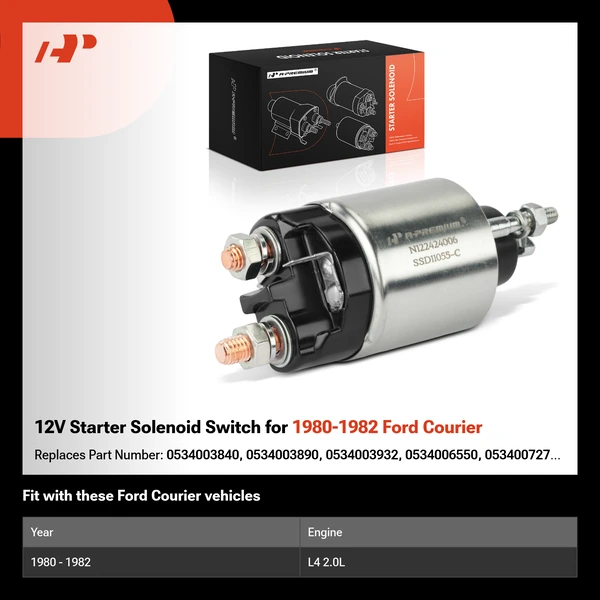 12V Starter Solenoid Switch for 1980-1982 Ford Courier