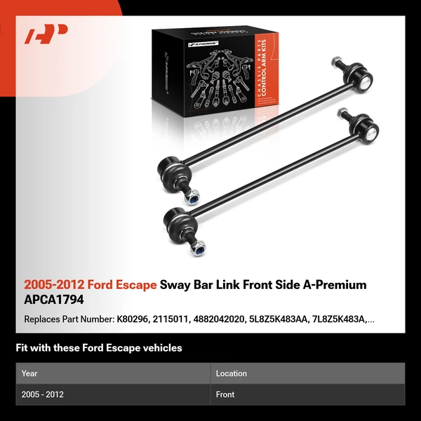 2005-2012 Ford Escape Sway Bar Link Front Side A-Premium APCA1794