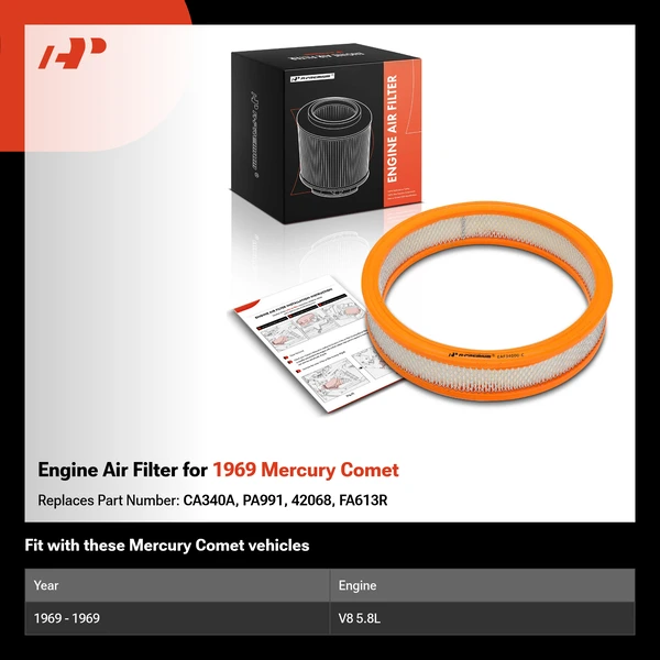 Engine Air Filter for 1969 Mercury Comet