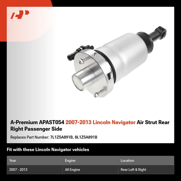 A-Premium APAST054 2007-2013 Lincoln Navigator Air Strut Rear Right Passenger Side