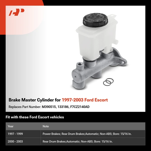 Brake Master Cylinder for 1997-2003 Ford Escort