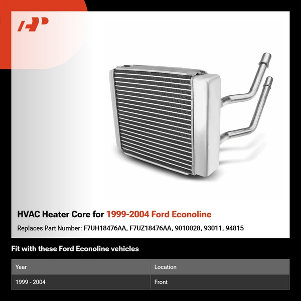 HVAC Heater Core for 1999-2004 Ford Econoline