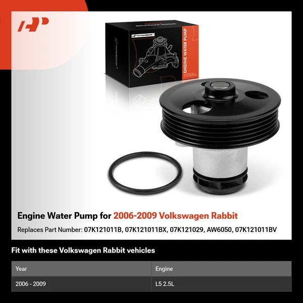 Engine Water Pump for 2006-2009 Volkswagen Rabbit