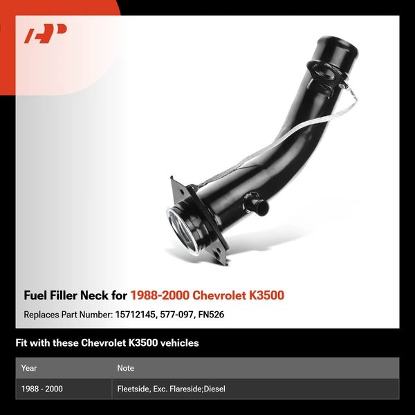 Fuel Filler Neck for 1988-2000 Chevrolet K3500