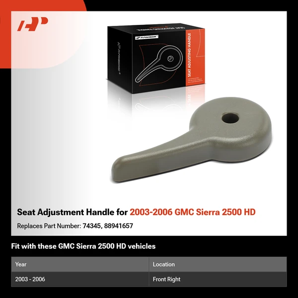 Seat Adjustment Handle for 2003-2006 GMC Sierra 2500 HD
