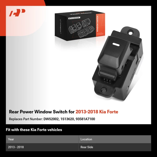 Rear Power Window Switch for 2013-2018 Kia Forte