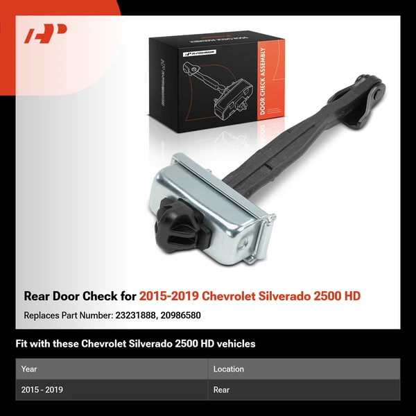 Rear Door Check for 2015-2019 Chevrolet Silverado 2500 HD