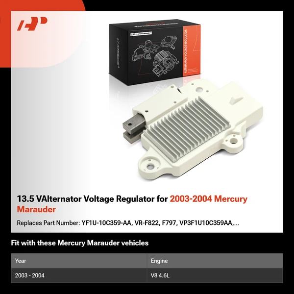 13.5 VAlternator Voltage Regulator for 2003-2004 Mercury Marauder