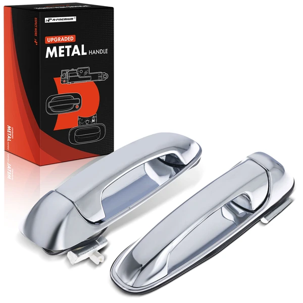 2 Pcs Rear Upgraded Metal Exterior Door Handle for Dodge Ram 1500 2500 Ram Dakota