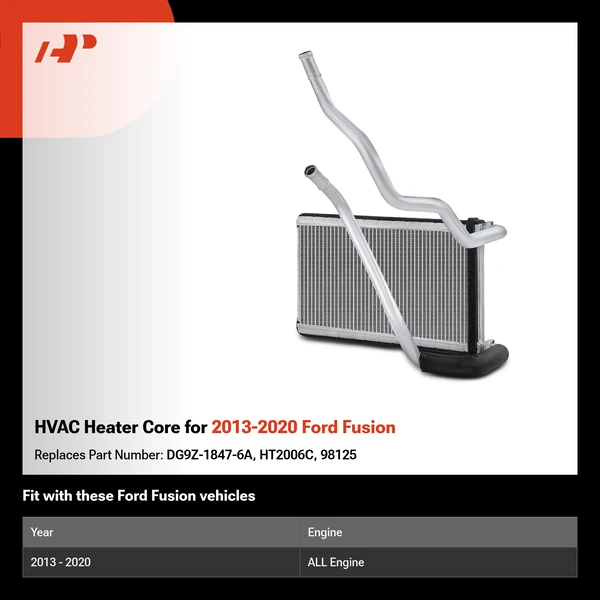 HVAC Heater Core for 2013-2020 Ford Fusion